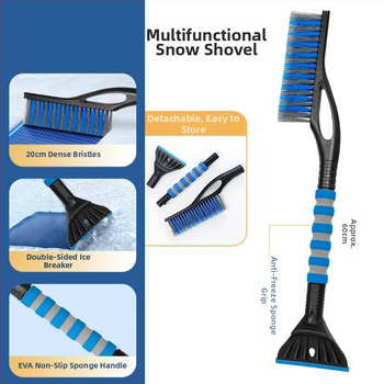 Automašīnas sniega lāpsta, plastmasas, zīmols Stena, daudzfunkcionāls ledus skrāpējs un sniega tīrīšanas rīks