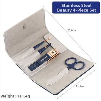 Σετ νυχιών κοπτών από ανοξείδωτο ατσάλι, 4 τεμάχια, φορητά εργαλεία περιποίησης νυχιών