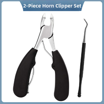 Σετ περιποίησης νυχιών με μαχαίρι περιποίησης ποδιών, τσιμπίδες για ενβλαστημένα νύχια και τσιμπίδες για νεκρή επιδερμίδα — ανοξείδωτο ατσάλι, φορητό σετ οικιακής χρήσης