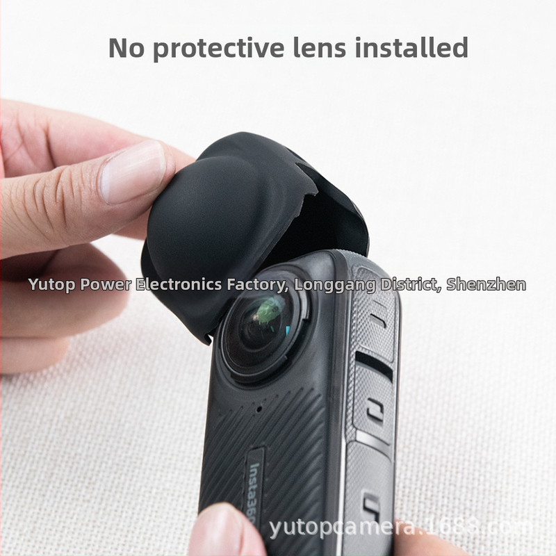 Insta360 X4 силиконов капак за обектив със рамка – защита на обектива, съвместим с Insta360 X4