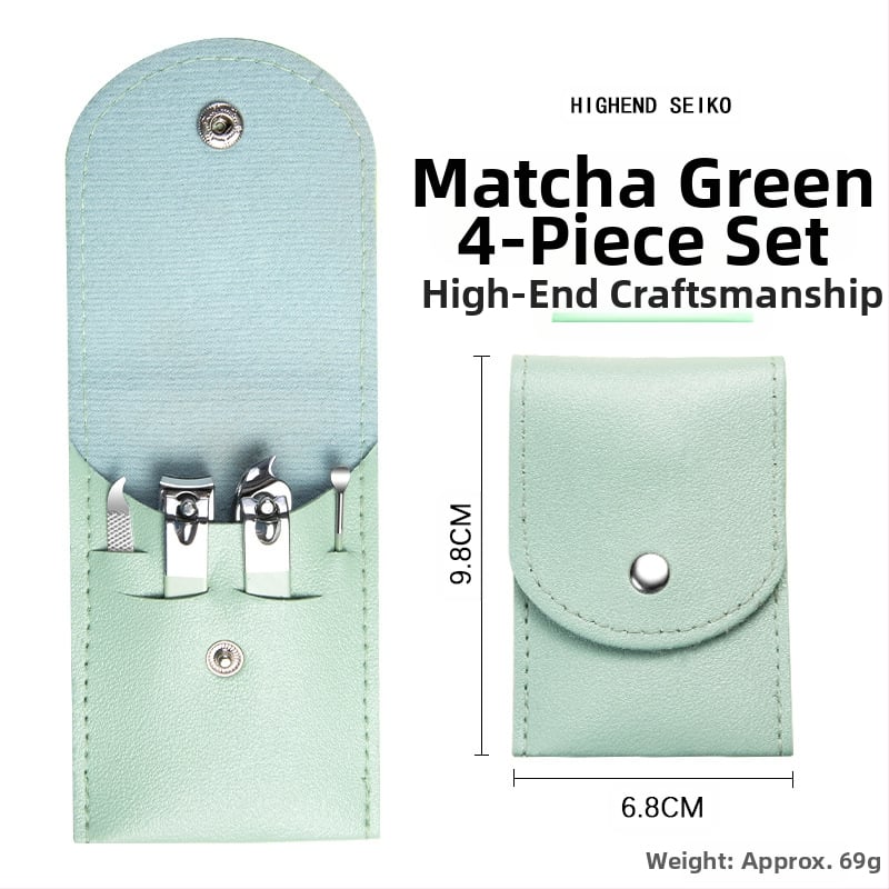 16-частен комплект за маникюр и педикюр с преносим сгъваем калъф, инструменти за нокти от въглеродна стомана