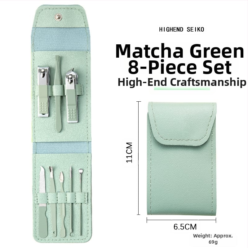 16-частен комплект за маникюр и педикюр с преносим сгъваем калъф, инструменти за нокти от въглеродна стомана