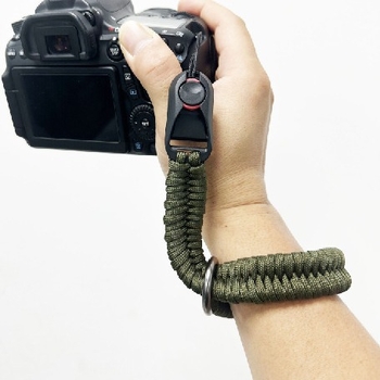Rokas siksna kamerai ar ātrās atbrīvošanas sprūdu, rokām adīta, saderīga ar DSLR un bez spoguļa kamerām, augsta noslodze un aizsardzība pret zaudējumu