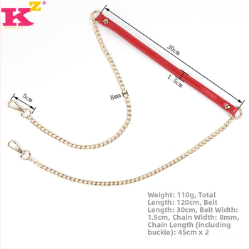 PU odos pečių diržas su grandine, modelis Pu chain strap, prekinis ženklas FASHIONS KZ, 2024 m. pavasaris