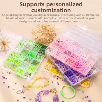 Σετ χαντρών από γυάλινες χάντρες, ηλεκτροπλατιωμένες στρογγυλές χάντρες, ευγενικό μοτίβο