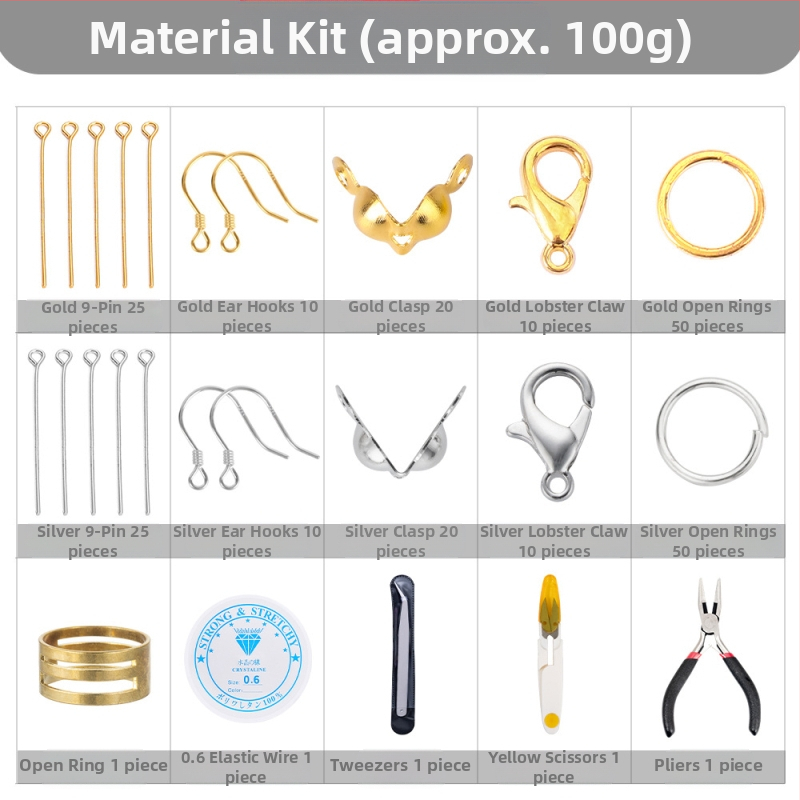 Σετ χαντρών από γυάλινες χάντρες, ηλεκτροπλατιωμένες στρογγυλές χάντρες, ευγενικό μοτίβο