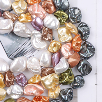 Συστατικό κοσμημάτων με χάντρες: εικονικό μαργαριτάρι, ασύμμετρο σχήμα, Baroque vintage στυλ, με ευθεία τρύπα, χειροποίητο DIY