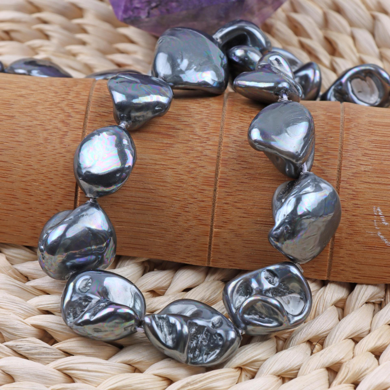 Συστατικό κοσμημάτων με χάντρες: εικονικό μαργαριτάρι, ασύμμετρο σχήμα, Baroque vintage στυλ, με ευθεία τρύπα, χειροποίητο DIY