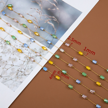 Αξεσουάρ DIY κοσμημάτων — ανοξείδωτος χάλυβας, ηλεκτροπλατίωση, μοτίβο αλυσίδας, φρέσκο και γλυκό στυλ, Άνοιξη 2023.