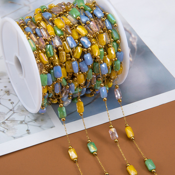 Αξεσουάρ DIY κοσμημάτων — ανοξείδωτος χάλυβας, ηλεκτροπλατίωση, μοτίβο αλυσίδας, φρέσκο και γλυκό στυλ, Άνοιξη 2023.