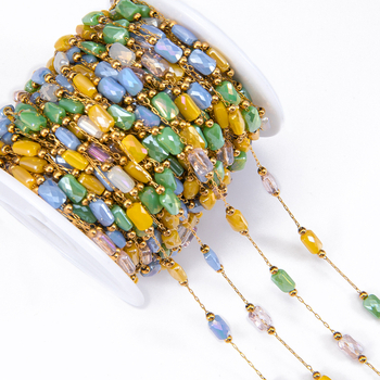 Αξεσουάρ DIY κοσμημάτων — ανοξείδωτος χάλυβας, ηλεκτροπλατίωση, μοτίβο αλυσίδας, φρέσκο και γλυκό στυλ, Άνοιξη 2023.