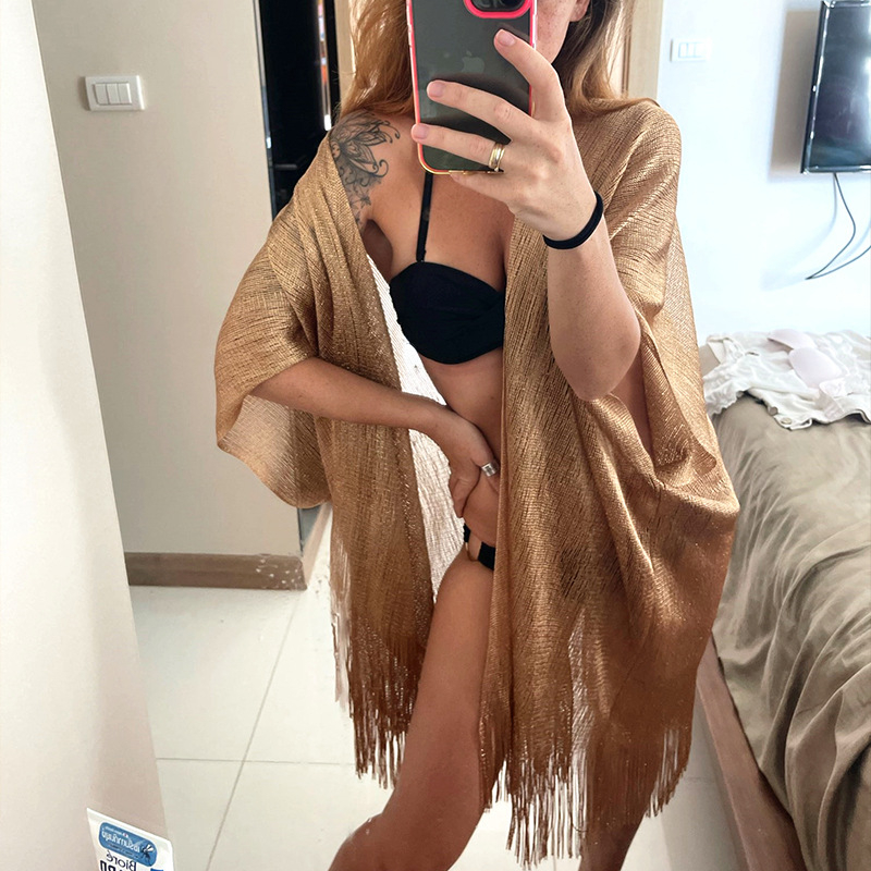 Παρεό παραλίας από πολυεστέρα, 80% περιεκτικότητα πολυεστέρα, βάρος 230 g, για γυναίκες, κατάλληλο για κολύμβηση και βάδισμα σε νερό