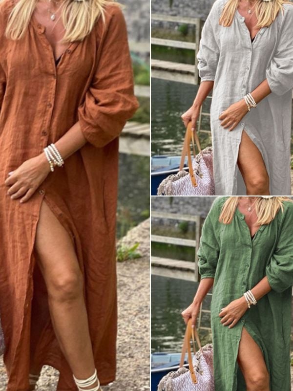 Pamut–len ing/cardigan, lazán szabott, hosszú ujjú, hosszú fazon, félnyitott gallér, kender tartalom 30% alatt