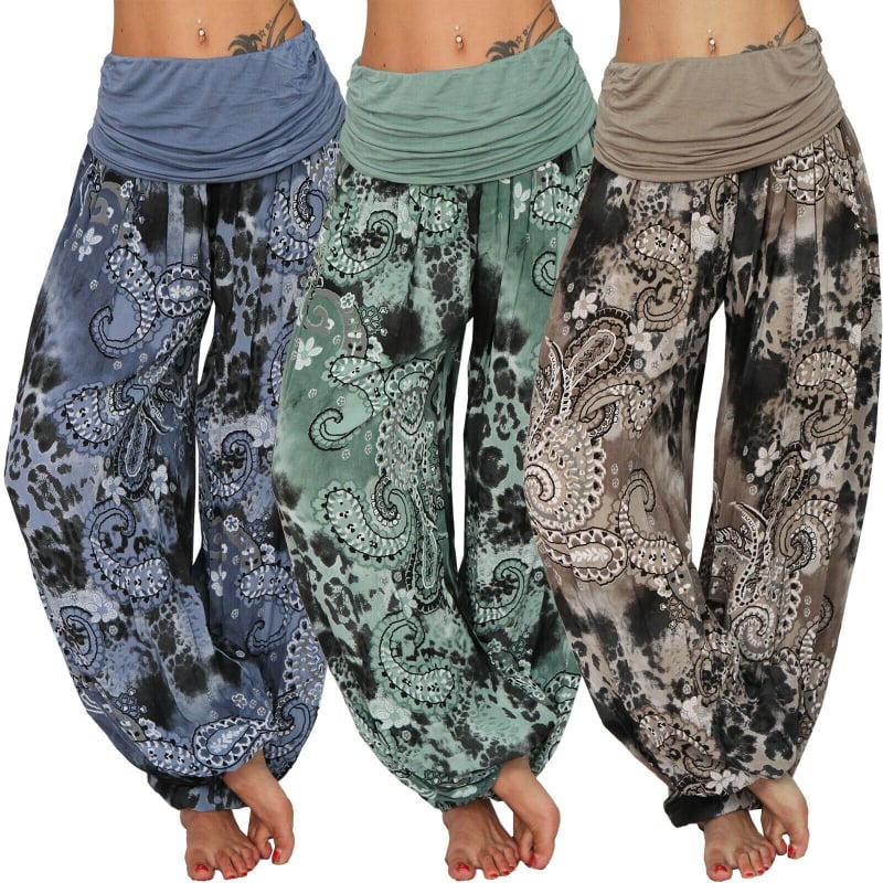 Pantaloni casual, croială lejeră, stil retro Hallen, amestec de fibre chimice, poliester 30–50%