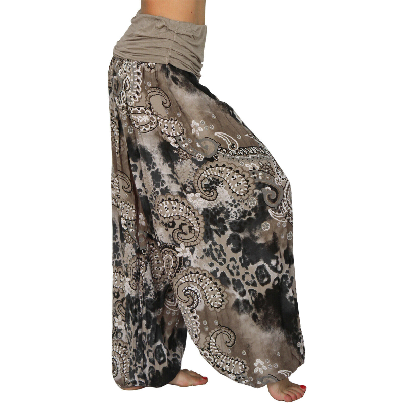 Pantaloni casual, croială lejeră, stil retro Hallen, amestec de fibre chimice, poliester 30–50%