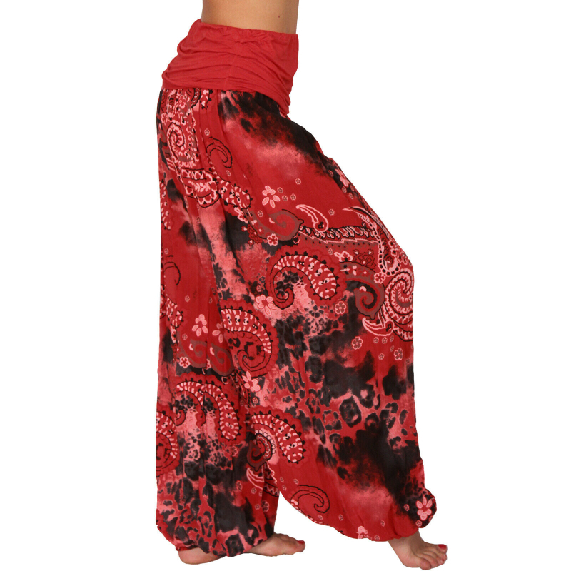Pantaloni casual, croială lejeră, stil retro Hallen, amestec de fibre chimice, poliester 30–50%