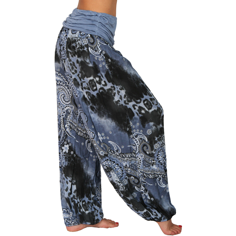 Pantaloni casual, croială lejeră, stil retro Hallen, amestec de fibre chimice, poliester 30–50%