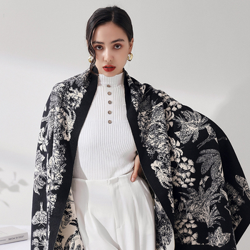 Šal od imitacijskog kašmira, warp-pleten, poliester smjesa, zima, srednja duljina