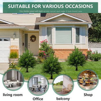 Kaijin Crafts Πλαστικό Προσομοιωμένο Πράσινο Φυτό σε Γλάστρα – Διακόσμηση Κήπου, Αξεσουάρ Φωτογράφισης, 40361610006