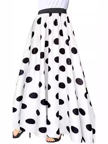 Φούστα Α γραμμής με 3D μοτίβο, μακριά, εκτυπωμένο ύφασμα Spandex, άνοιξη 2024