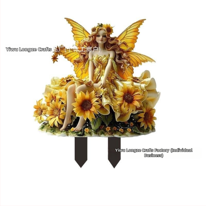 Εξωτερική διακόσμηση κήπου: γλάστρα με σκίουρο, ακρυλικό, εκτύπωση