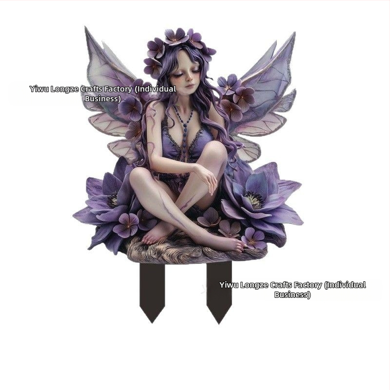 Εξωτερική διακόσμηση κήπου: γλάστρα με σκίουρο, ακρυλικό, εκτύπωση