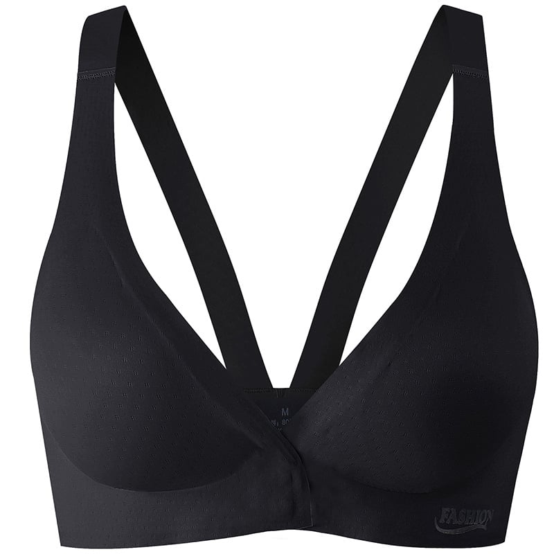 Plus-Size σουτιέν με μπροστινό κούμπωμα, χωρίς ραφές στην πλάτη, πλήρους κάλυψης cups, Push-Up, λεπτές διαμορφωμένες cups, νάιλον