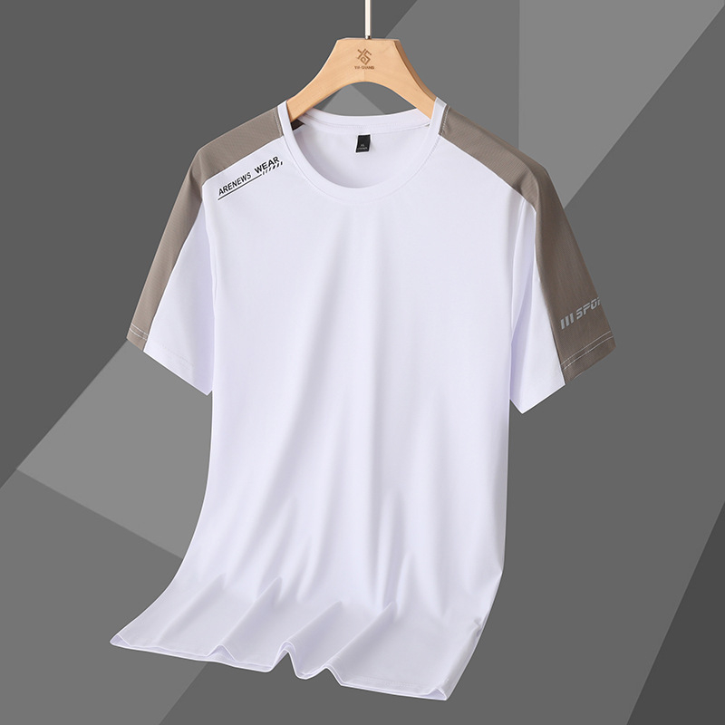 Najlon kratkih rukava T-shirt, okrugli izrez, opuštena silueta, personalizirani print