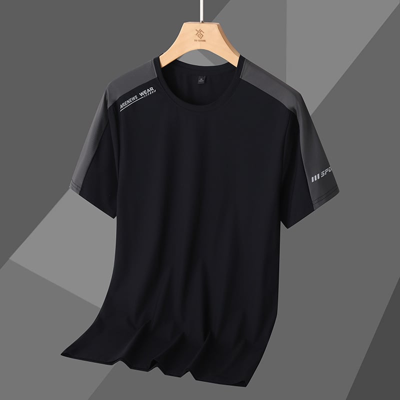 Najlon kratkih rukava T-shirt, okrugli izrez, opuštena silueta, personalizirani print