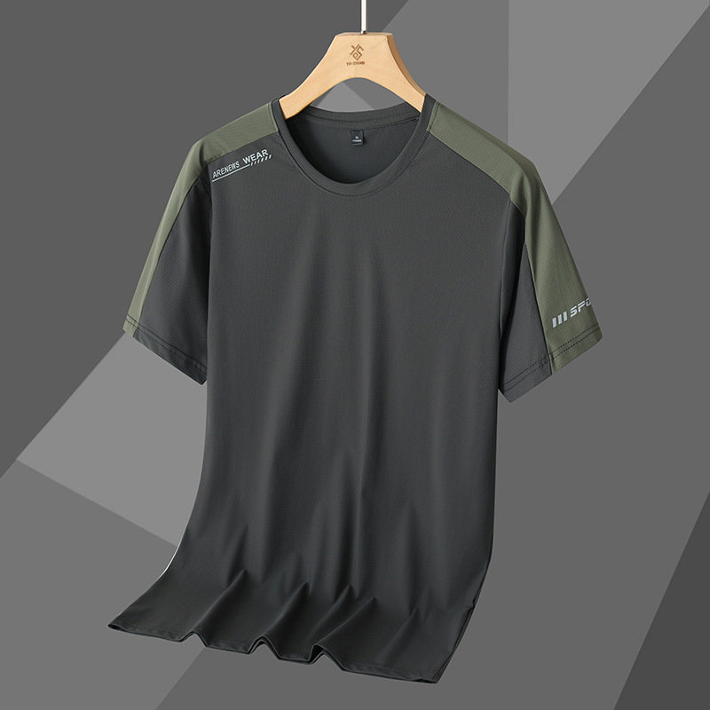 Najlon kratkih rukava T-shirt, okrugli izrez, opuštena silueta, personalizirani print