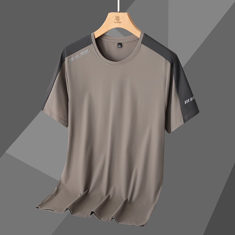 Najlon kratkih rukava T-shirt, okrugli izrez, opuštena silueta, personalizirani print