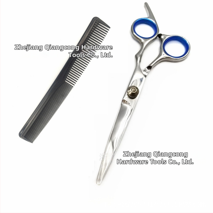 Комплект за боядисване на коса с плоски и разреждащи ножици (30 зъба), дъска за боядисване, четка, ръкавици, ушни протектори и шал; зъби 30, разреждане 25-30, тегло 350 г