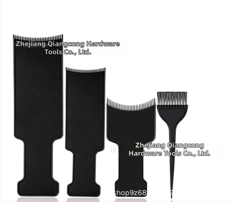 Комплект за боядисване на коса с плоски и разреждащи ножици (30 зъба), дъска за боядисване, четка, ръкавици, ушни протектори и шал; зъби 30, разреждане 25-30, тегло 350 г