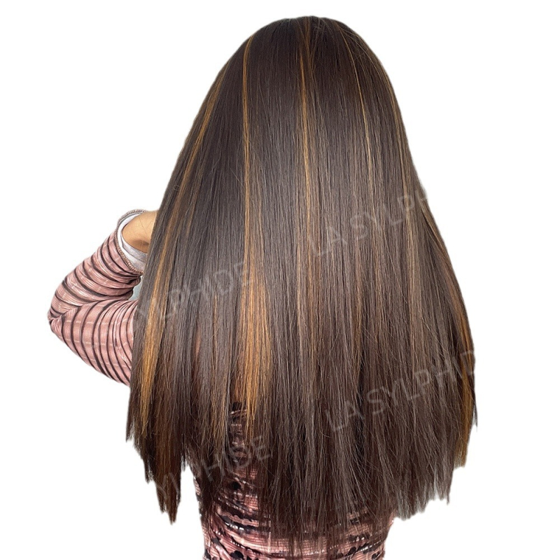 Sievietēm – galvas lentes peruka, garas taisnas sintētiskas mats | modelis HB007-1 | augstas temperatūras šķiedras | krāsot iespējams