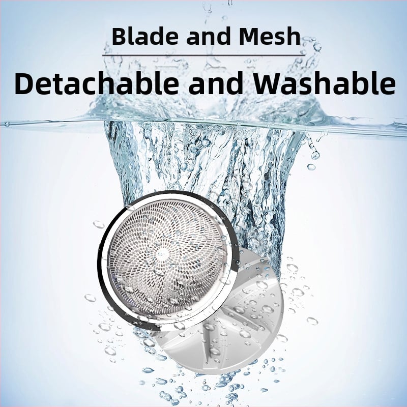 Ανδρικό ηλεκτρικό ξυράφι, συμπαγές και κατάλληλο για ταξίδια, περιστρεφόμενη κεφαλή με τρία λεπίδια, φόρτιση Type-C, έξυπνη ψηφιακή οθόνη, κεφαλή που αφαιρείται και πλένεται