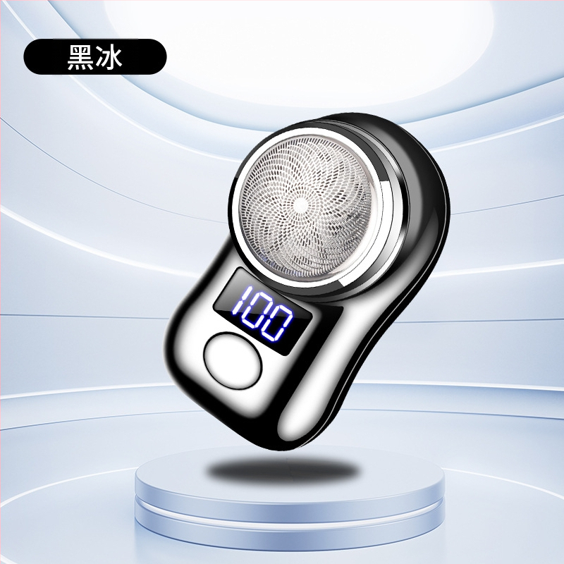 Ανδρικό ηλεκτρικό ξυράφι, συμπαγές και κατάλληλο για ταξίδια, περιστρεφόμενη κεφαλή με τρία λεπίδια, φόρτιση Type-C, έξυπνη ψηφιακή οθόνη, κεφαλή που αφαιρείται και πλένεται