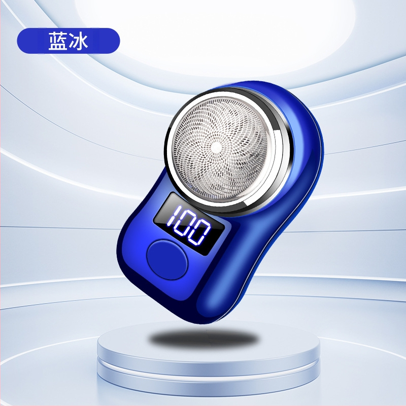 Ανδρικό ηλεκτρικό ξυράφι, συμπαγές και κατάλληλο για ταξίδια, περιστρεφόμενη κεφαλή με τρία λεπίδια, φόρτιση Type-C, έξυπνη ψηφιακή οθόνη, κεφαλή που αφαιρείται και πλένεται