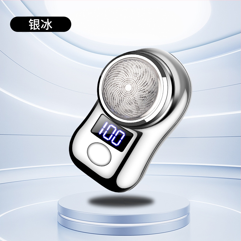 Ανδρικό ηλεκτρικό ξυράφι, συμπαγές και κατάλληλο για ταξίδια, περιστρεφόμενη κεφαλή με τρία λεπίδια, φόρτιση Type-C, έξυπνη ψηφιακή οθόνη, κεφαλή που αφαιρείται και πλένεται