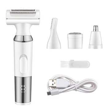 Ηλεκτρικός αποτριχωτής σώματος με LCD οθόνη, USB τροφοδοσία, 4‑σε‑1, μοντέλο RF‑701, στεγνή χρήση, για όλο το σώμα