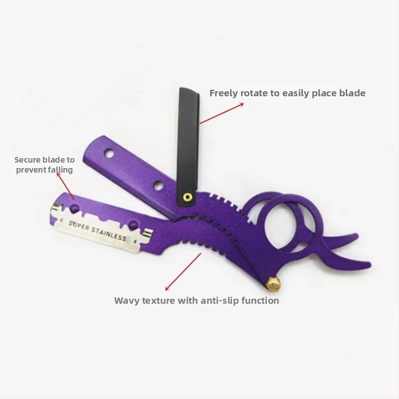 NSP Ръчна самобръсначка за фризьорски салон, неръждаема стомана, старомоден дизайн, острието 1 бр., опаковка 240 бр.