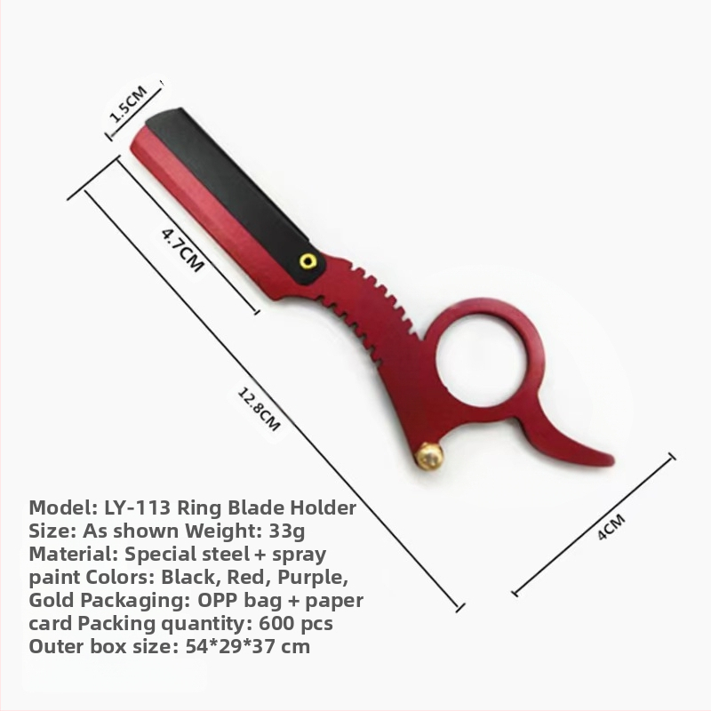 NSP Ръчна самобръсначка за фризьорски салон, неръждаема стомана, старомоден дизайн, острието 1 бр., опаковка 240 бр.