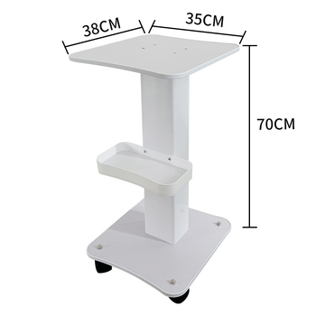 Stacionārs kosmētikas instrumentu trolis komerciālām salonām ar pamata uzglabāšanas plauktu, IPX0, bez iebūvētas baterijas