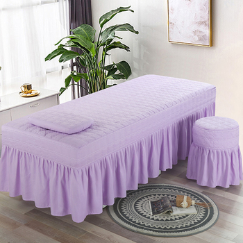 Grožio salonui lovos uždangalas – pritaikytas apdorojimas; cheminė pluoštas; šlifuotas audinys; spausdinimas ir dažymas; šiuolaikiškas minimalistinis stilius