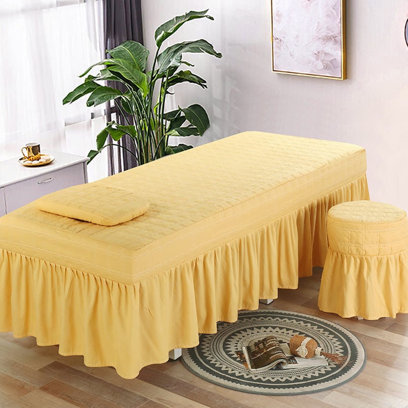 Grožio salonui lovos uždangalas – pritaikytas apdorojimas; cheminė pluoštas; šlifuotas audinys; spausdinimas ir dažymas; šiuolaikiškas minimalistinis stilius