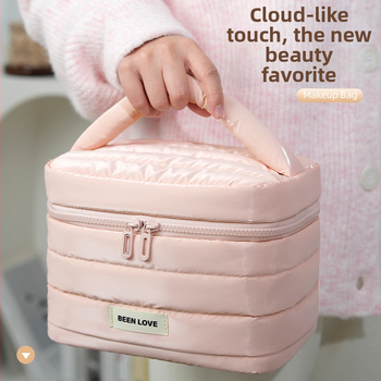 Τσάντα αποθήκευσης καλλυντικών - για ταξίδια, επεκτειόμενη, μοντέλο: solid, Down cloth + composite cotton, επένδυση πολυεστέρα