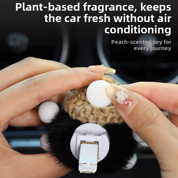 Automobilio aromaterapijos oro ventiliacijos papuošalas – mielas karikatūrinis dizainas, audinys, dekoravimas