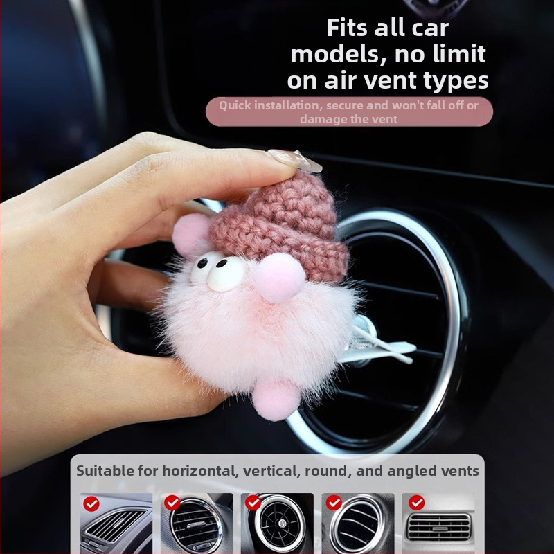 Декоративен ароматизатор за въздуховод на автомобил – симпатичен карикатурен дизайн, плат Yifei, декорация