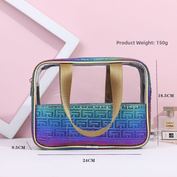 Τσάντα καλλυντικών PU με διπλές λαβές, αδιάβροχη, μεγάλη χωρητικότητα, επένδυση πολυεστέρα, στυλ Urban Simplicity, μάρκα RIASO