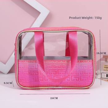 Τσάντα καλλυντικών PU με διπλές λαβές, αδιάβροχη, μεγάλη χωρητικότητα, επένδυση πολυεστέρα, στυλ Urban Simplicity, μάρκα RIASO