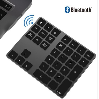 BT308 34-tipkovna Bluetooth numerička tipkovnica, aluminijska legura, univerzalna kompatibilnost